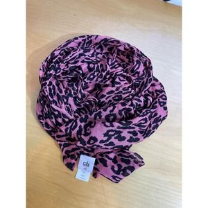 Cabi Pink Animal Print Drape Scarf One Size